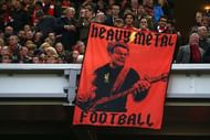 LIVERPOOL, ENGLAND - OCTOBER 22:  A Jurgen Klopp flag during the Premier League match between Liverpool and West Bromwich Albion at Anfield on October 22, 2016 in Liverpool, England.  (Photo by Jan Kruger/Getty Images)